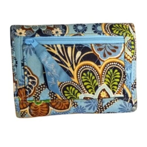 Vera Bradley Wallet Bali Blue Floral Paisley Quilted Tri Fold Summer 2009 - Picture 7 of 7